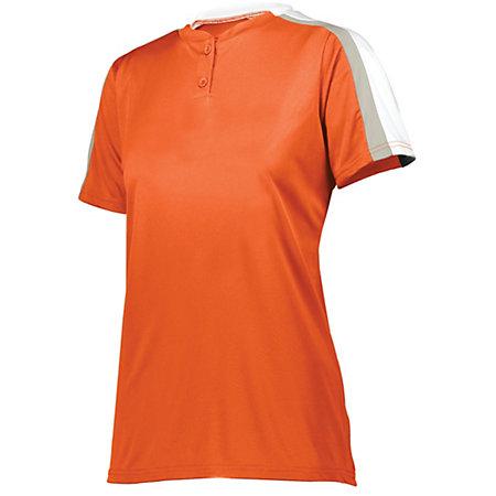Ladies Power Plus 2.0 Orange/white/silver Grey Softball