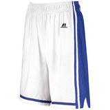 Ladies Legacy Basketball Shorts White/royal Single Jersey &
