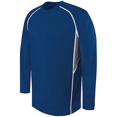 Youth Long Sleeve Evolution Navy/graphite/white Basketball Single Jersey & Shorts