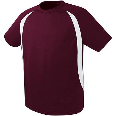 Youth Liberty Soccer Jersey Maroon/white Single & Shorts