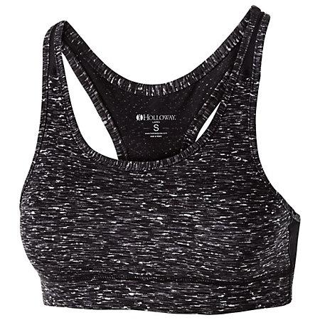 Ladies Vent Bra Black Space Dye Basketball Single Jersey & Shorts