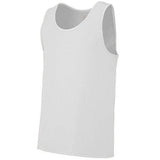 Camiseta de tirantes de entrenamiento de baloncesto blanco para adultos
