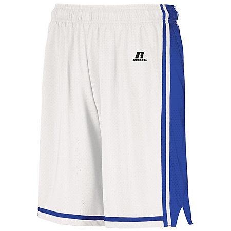 Pantalones cortos de baloncesto Legacy Blanco / real Camiseta individual para adulto y
