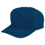 Gorra de sarga de algodón con cinco paneles Azul marino Béisbol para adultos