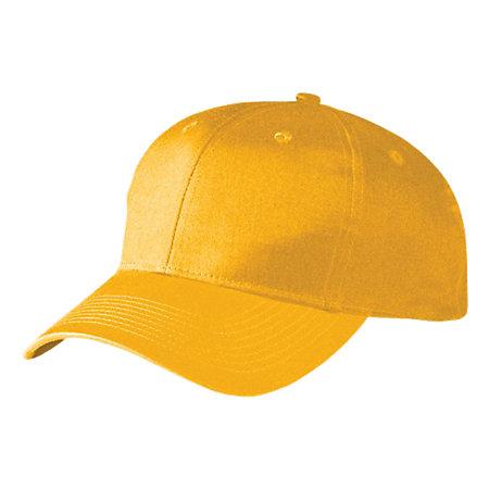 Six-Panel Cotton Twill Low-Profile Cap Gold Adult Baseball