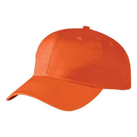 Six-Panel Cotton Twill Low-Profile Cap Orange Adult Baseball