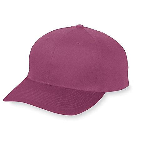 Six-Panel Cotton Twill Low-Profile Cap Maroon Adult Baseball
