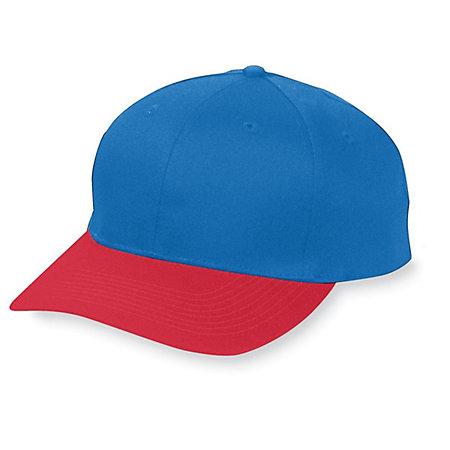 Six-Panel Cotton Twill Low-Profile Cap Navy/red Adult Baseball