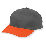 Six-Panel Cotton Twill Low-Profile Cap Black/orange Adult Baseball