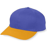 Six-Panel Cotton Twill Low-Profile Cap Purple/gold Adult Baseball