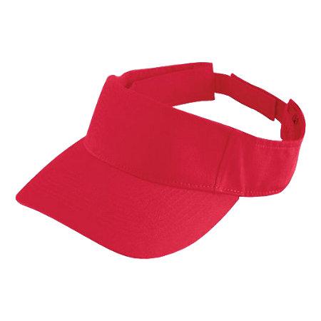 Sport Twill Visor Red Adult Baseball