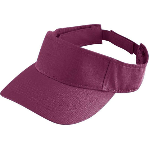 Youth Sport Twill Visor Maroon Baseball