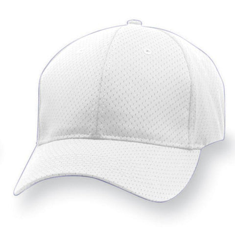 Youth Sport Flex Athletic Mesh Cap White Baseball