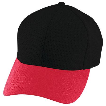 Athletic Mesh Cap Black/red Adult Baseball