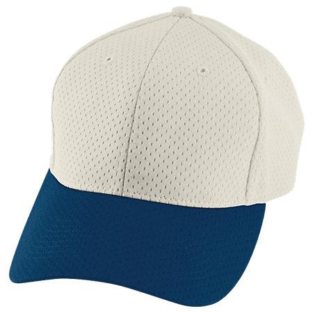 Athletic Mesh Cap Silver Grey/navy Adult Baseball