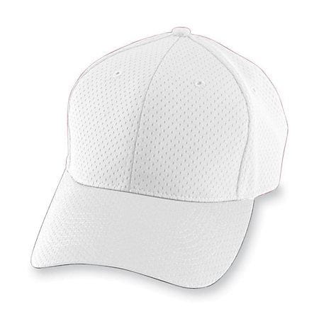 Athletic Mesh Cap-Youth White Youth Baseball