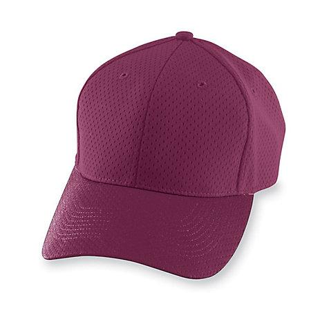 Athletic Mesh Cap-Youth Maroon Youth Baseball