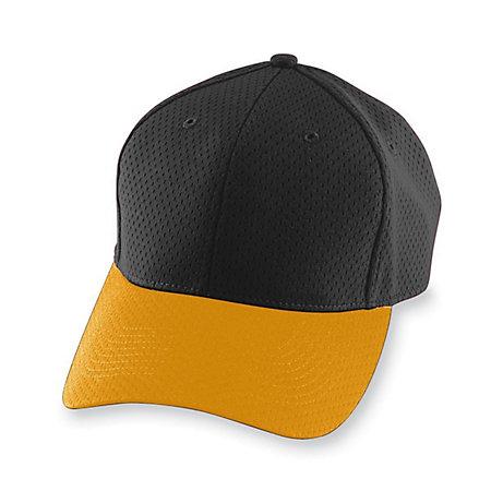 Athletic Mesh Cap-Youth Black/gold Youth Baseball