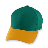 Athletic Mesh Cap-Youth Dark Green/gold Youth Baseball