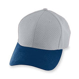 Athletic Mesh Cap-Youth Silver Grey/navy Youth Baseball
