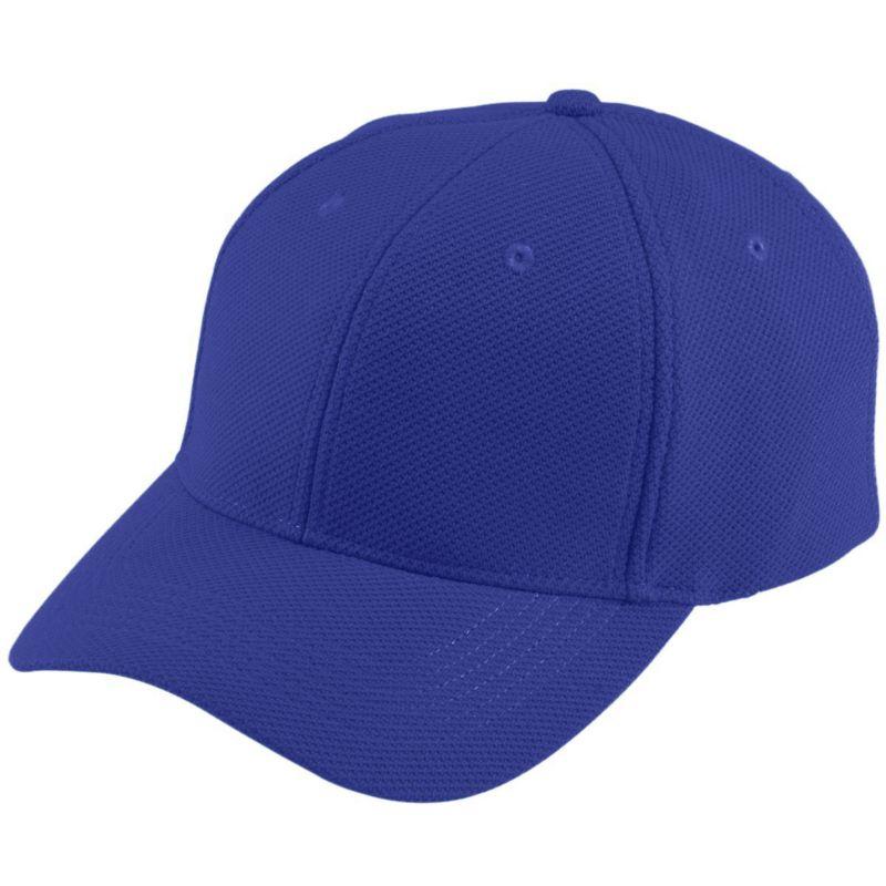 Youth Adjustable Wicking Mesh Cap Purple Baseball