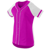 Girls Winner Jersey Power Pink/white Softball