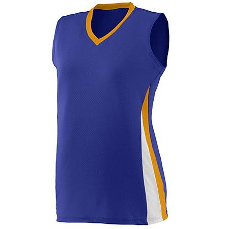 Girls Tornado Jersey Purple/gold/white Softball