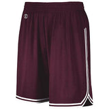 Youth Retro Basketball Shorts Maroon/white Basketball Single Jersey & Shorts