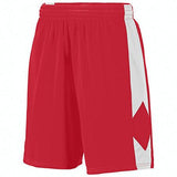 Youth Block Out Shorts Red/white Basketball Single Jersey &