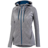 Ladies Zoe Tonal Heather Full Zip Hoodie Graphite/navy Basketball Single Jersey & Shorts