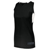 Ladies Step-Back Basketball Jersey Black/white Single & Shorts