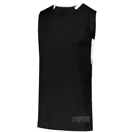 Step-Back Basketball Jersey Black/white Adult Single & Shorts