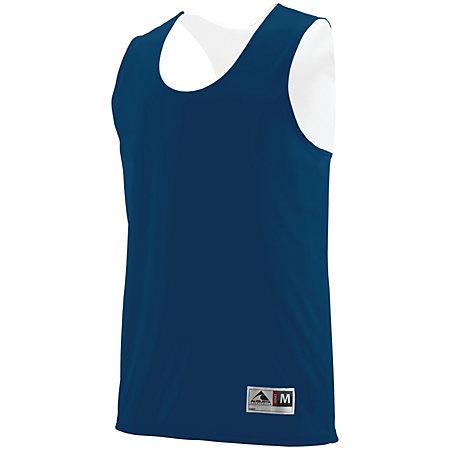 Camiseta sin mangas reversible Wicking para jóvenes Azul marino / blanco Camiseta y pantalones cortos de baloncesto