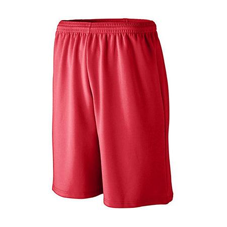 Pantalones cortos deportivos de malla absorbente de longitud más larga, camiseta roja de baloncesto para adultos