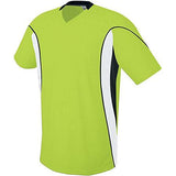 Camiseta de fútbol Helix para jóvenes Lima / blanco / negro Sencillo y pantalón corto