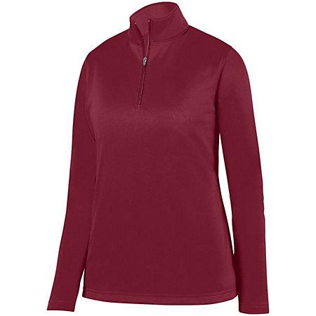 Ladies Wicking Fleece Pullover Cardinal Basketball Single Jersey & Shorts