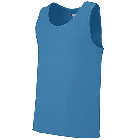 Camiseta sin mangas y pantalones cortos de baloncesto para adultos Columbia Blue Training Tank