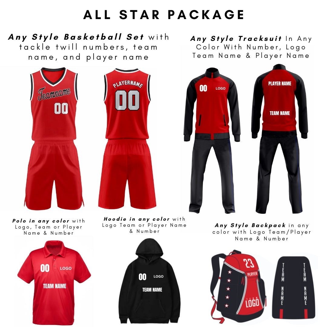 All Star Basketball Uniform Package