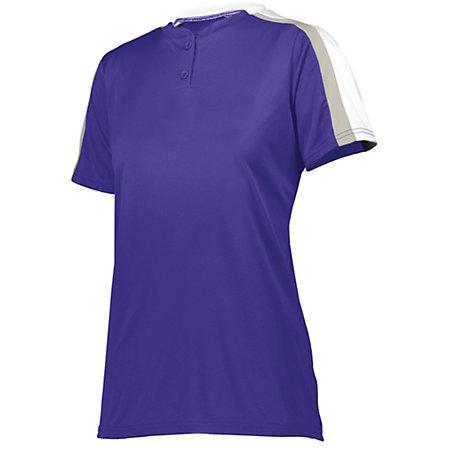 Ladies Power Plus 2.0 Purple/white/silver Grey Softball