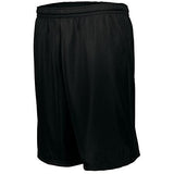 Longer Length Tricot Mesh Shorts Black Adult Basketball Single Jersey &
