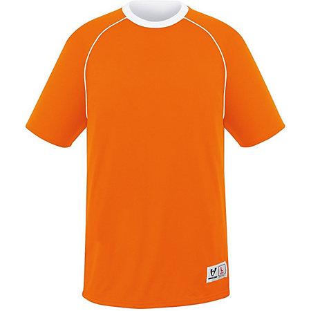 Camiseta reversible de conversión para jóvenes naranja / blanco Single Soccer & Shorts