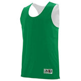 Camiseta sin mangas y pantalón corto reversible de baloncesto para adultos Kelly / blanco