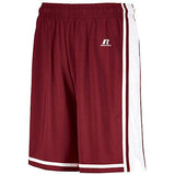 Youth Legacy Basketball Shorts Cardinal/white Single Jersey &