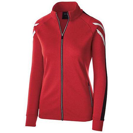 Ladies Flux Jacket Scarlet Heather/black/white Basketball Single Jersey & Shorts
