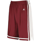 Ladies Legacy Basketball Shorts Cardinal/white Single Jersey &