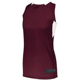 Ladies Step-Back Basketball Jersey Maroon/white Single & Shorts