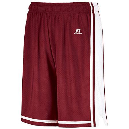 Pantalones cortos de baloncesto Legacy Cardinal / white Adult Single Jersey &