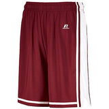 Legacy Basketball Shorts Cardinal/white Adult Single Jersey &