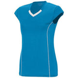 Camiseta de manga corta para damas Softball azul / blanco Softball