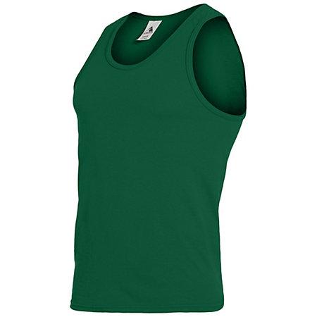 Youth Poly/cotton Athletic Tank Dark Green Basketball Single Jersey & Shorts